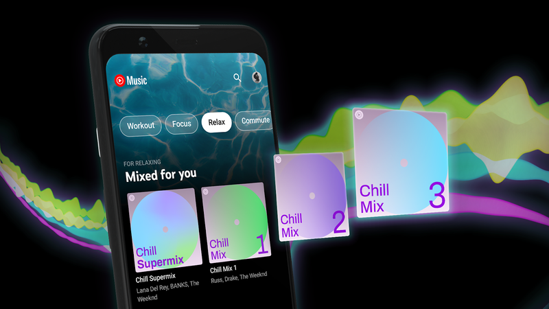 Além de um catálogo amplo, o YouTube Music oferece playlists personalizadas.