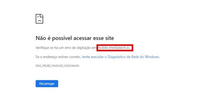 O site da rede social está offline.