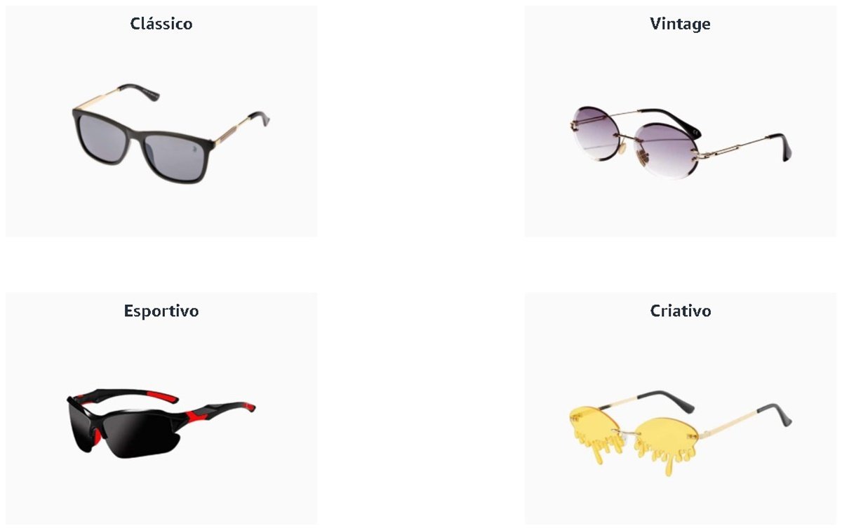 O estilo da armação vai definir que modelos de óculos você vai ter à disposição.