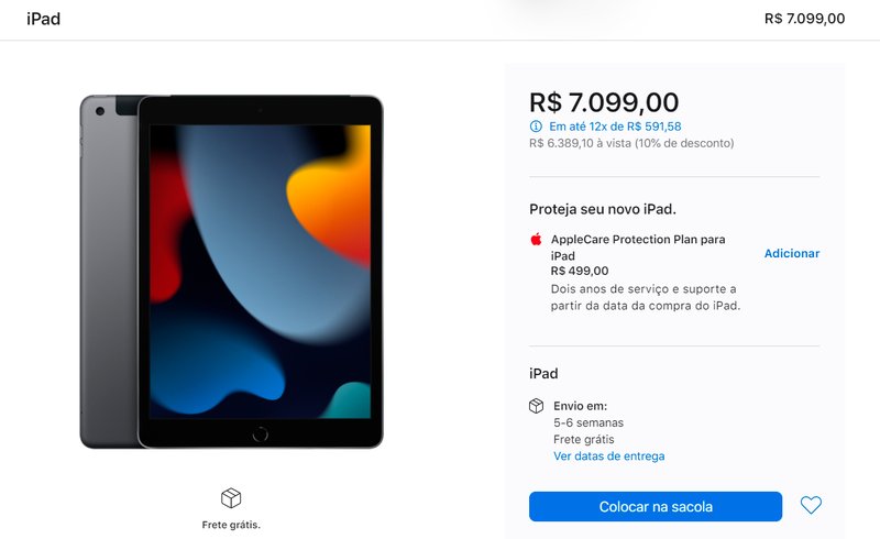 iPad 9 — configuração avançada (Fonte: Apple/Reprodução)