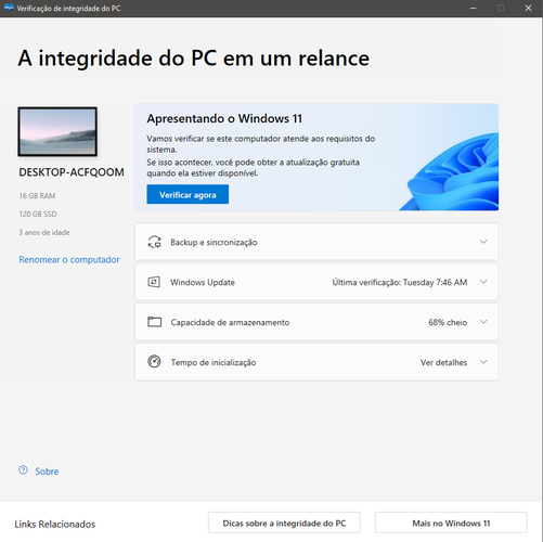 Interface do app, que também traz dicas para manter a performance e segurança do dispositivo