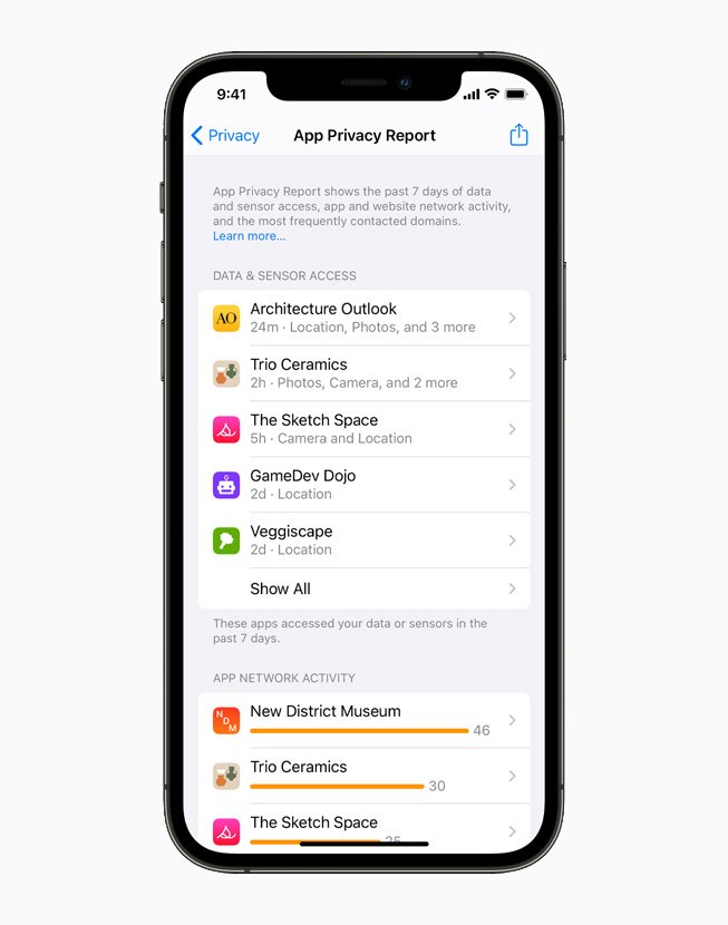 Apple App Privacy Report