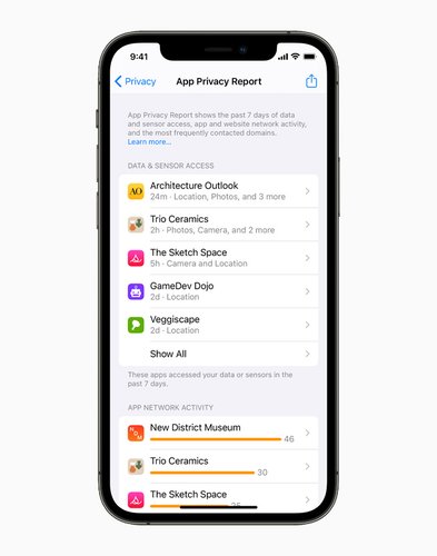 Apple App Privacy Report