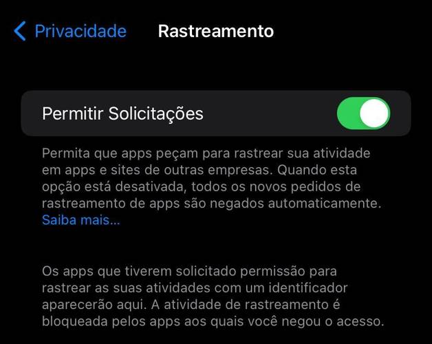 Rastreamento de apps iOS
