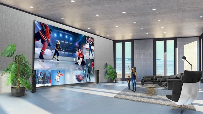 Uma TV de 325 polegadas como a nova versão da LG precisa ser instalada em uma sala enorme.