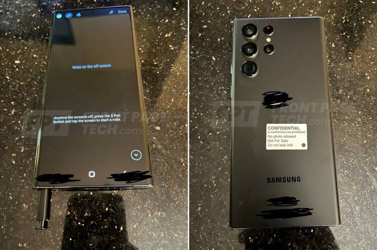 Suposto visual do Galaxy S22 Ultra, em novo vazamento. (Fonte: Front Page Tech / Reprodução)