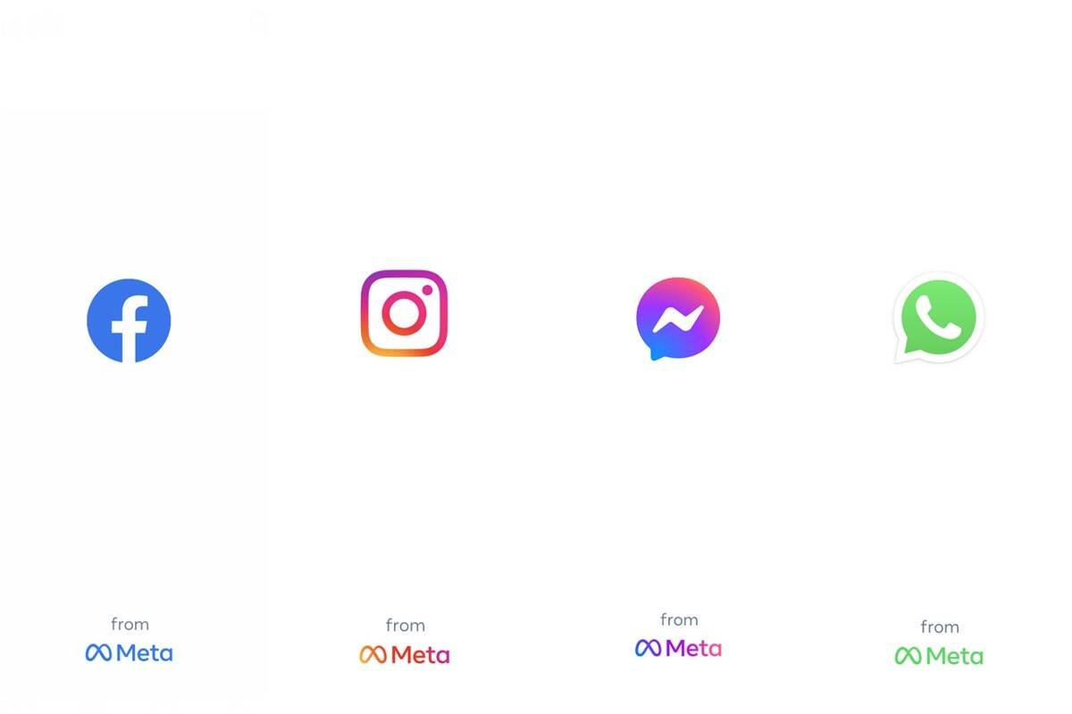 Logo da Meta em aplicativos do Facebook