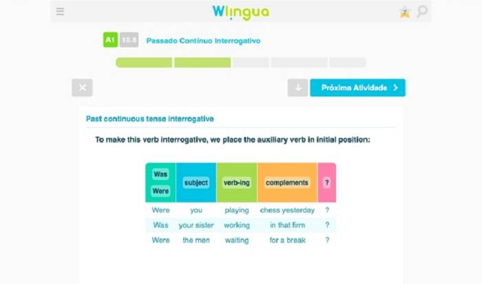 Pratique exercícios e entenda todos os mecanismos da língua inglesa. (Wlíngua/Reprodução)