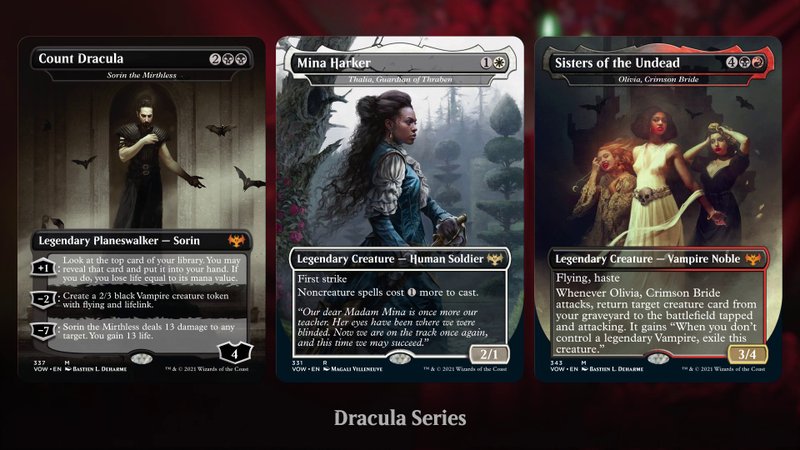 Dracula Series: cards de Magic apresentam personagens da novela de Bram Stoker