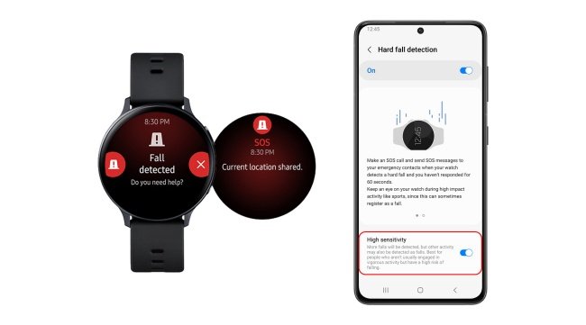 A detecção avançada de quedas chega às versões antigas do Galaxy Watch.