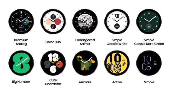 As novas watchfaces também foram liberadas.