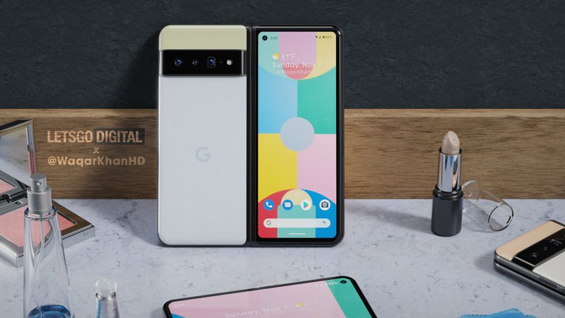 O Google Pixel Fold seria rival do Samsung Galaxy Z Fold 3.