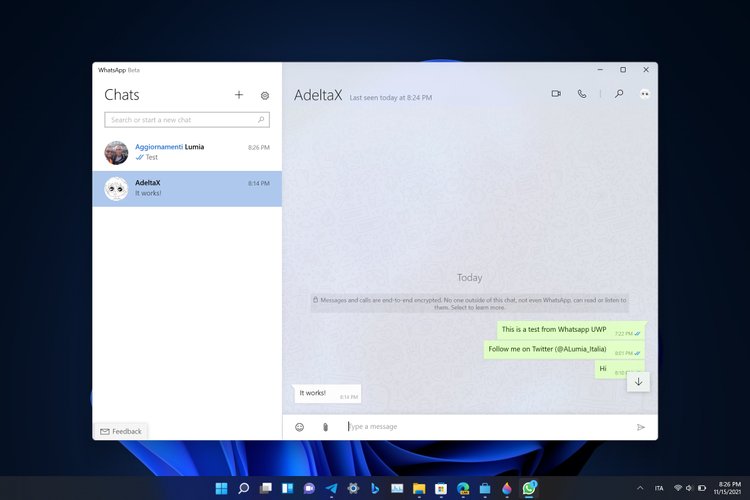 Interface no Windows 11; a variante para Windows 10 não possui bordas arredondadas