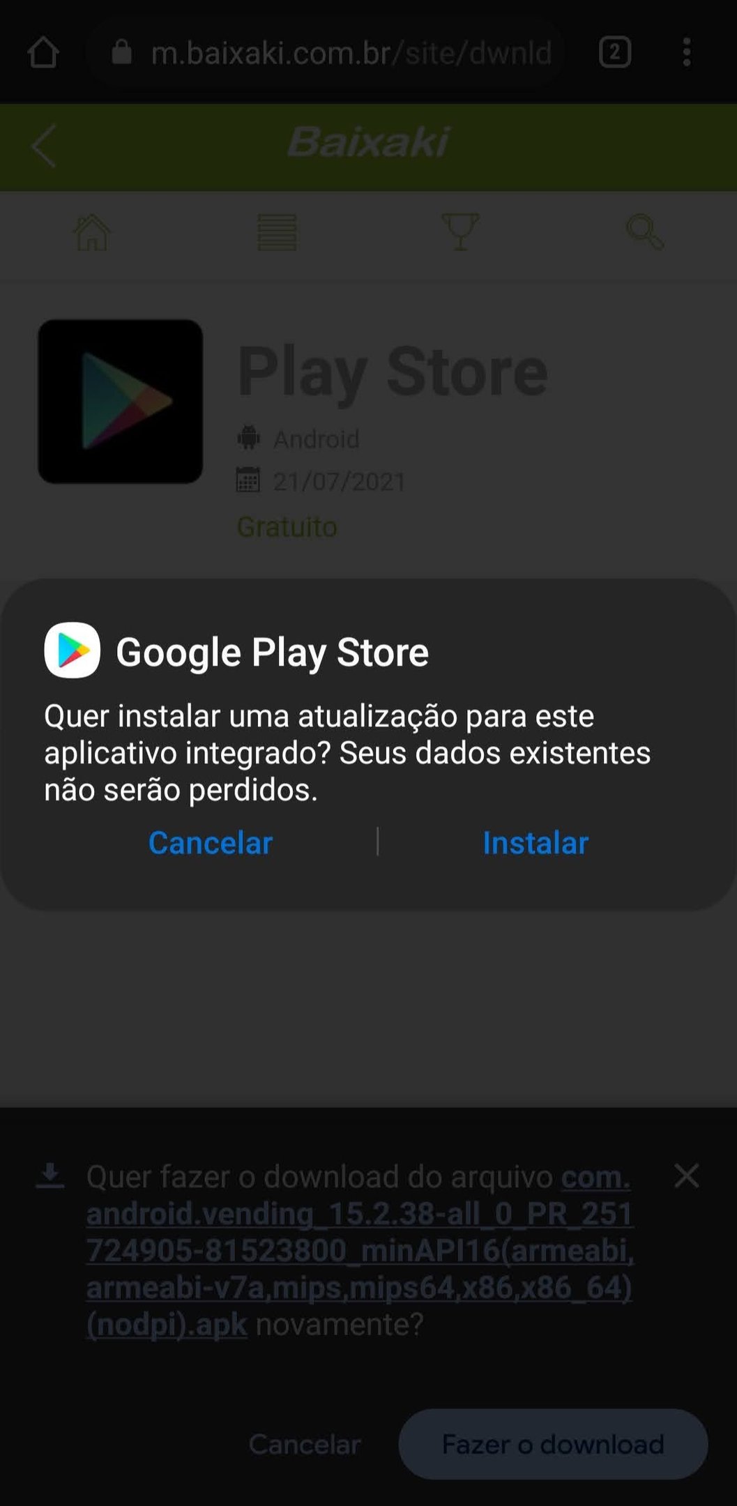 Como instalar a Google Play Store no Android