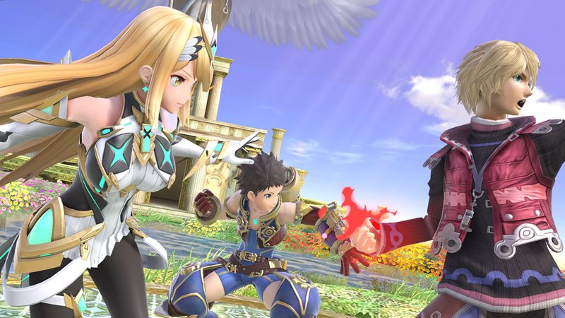 Shulk e Pyra/Mythra representam Xenoblade Chronicles no game de luta