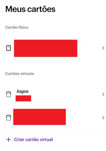 Criar uma categoria ajuda a identificar os cartões