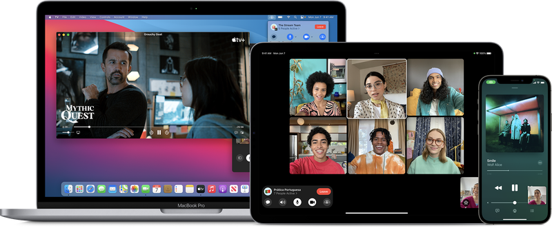 Além de disponível para o iOS 15.1, o SharePlay deve chegar em breve ao macOS Monterey.