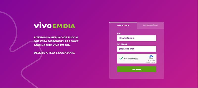 Todas as contas em aberto com a Vivo podem ser consultadas em um mesmo portal. (Fonte: Vivo/Reprodução)