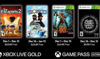Xbox revela jogos gratuitos de dezembro da Live Gold