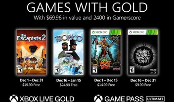 Xbox revela jogos gratuitos de dezembro da Live Gold