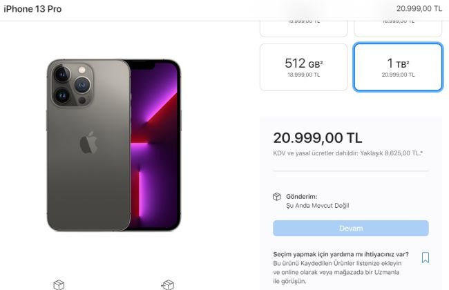 Os produtos aparecem como indisponíveis na loja online da Apple na Turquia.