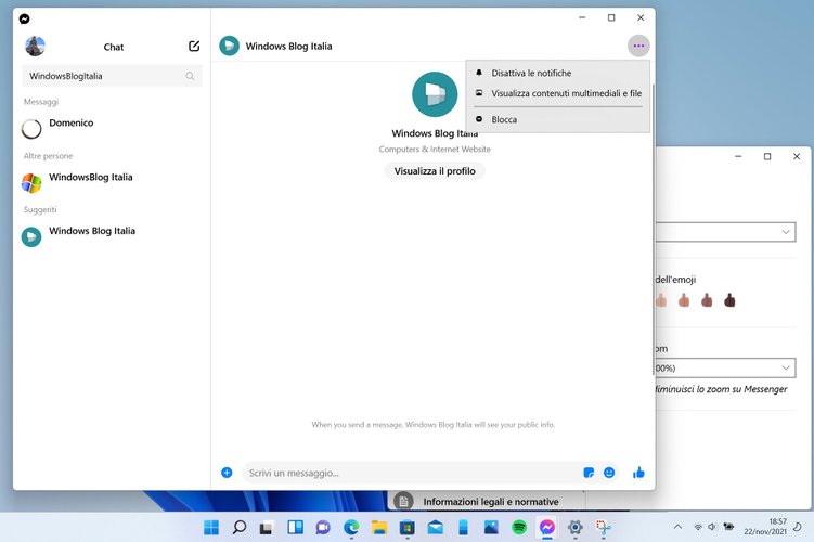 A interface  do serviço ficou similar ao novo WhatsApp na Microsoft Store; o "modo escuro" também é oferecido