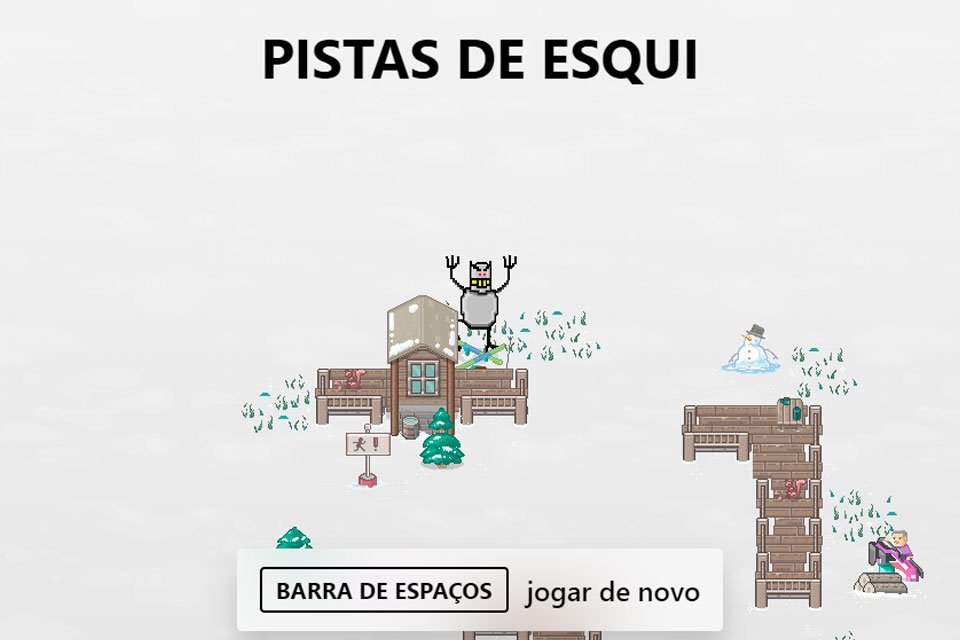 Você precisa jogar de novo (via browser) SkiFree, aquele jogo