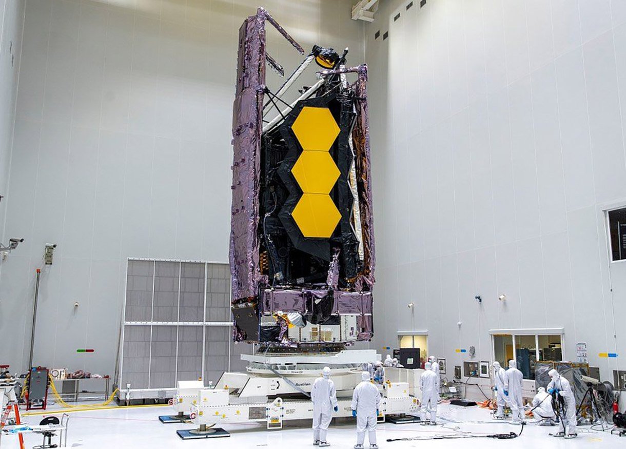 O JWST está pronto para ser "despachado" ao espaço (Fonte: NASA/Divulgação)