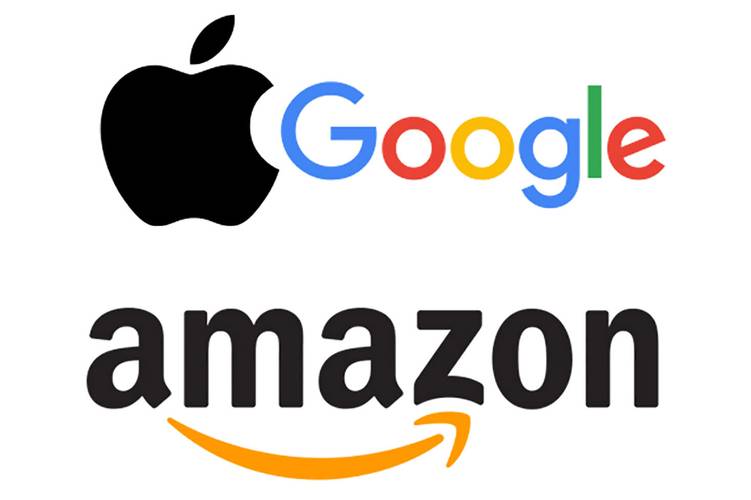 Fonte: Apple/Google/Amazon (logos)