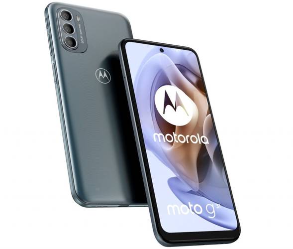 Design da parte frontal e traseira do Moto G31. (Fonte: GizChina, Motorola / Reprodução)