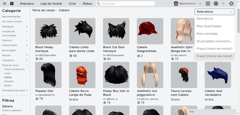 Cabelo de graça no Roblox: veja como conseguir
