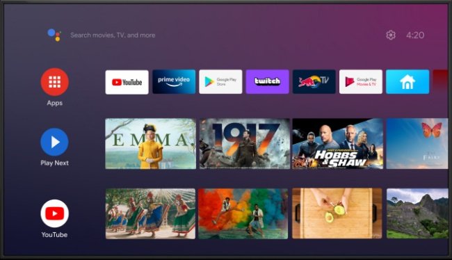 O Android TV está presente em televisores da TCL, Sony e Philips.