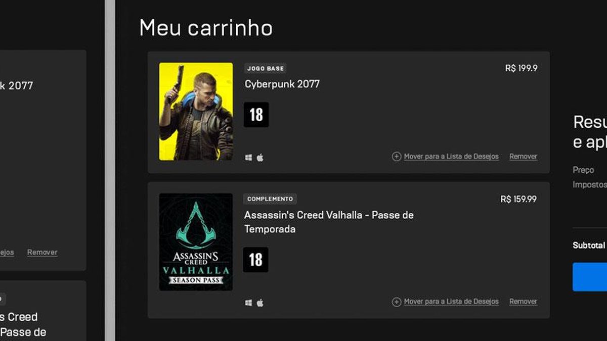 Apresentando o carrinho de compras da Epic Games Store - Epic