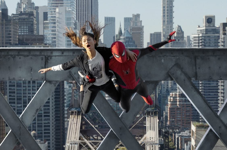 Zendaya e Tom Holland em 'Homem-Aranha: Sem Volta Para Casa'.