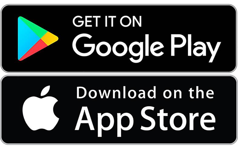 Fonte: Google/Apple/logos das lojas de aplicativos.