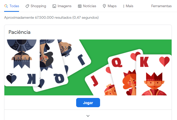 Google permite jogar games clássicos direto na busca; veja como