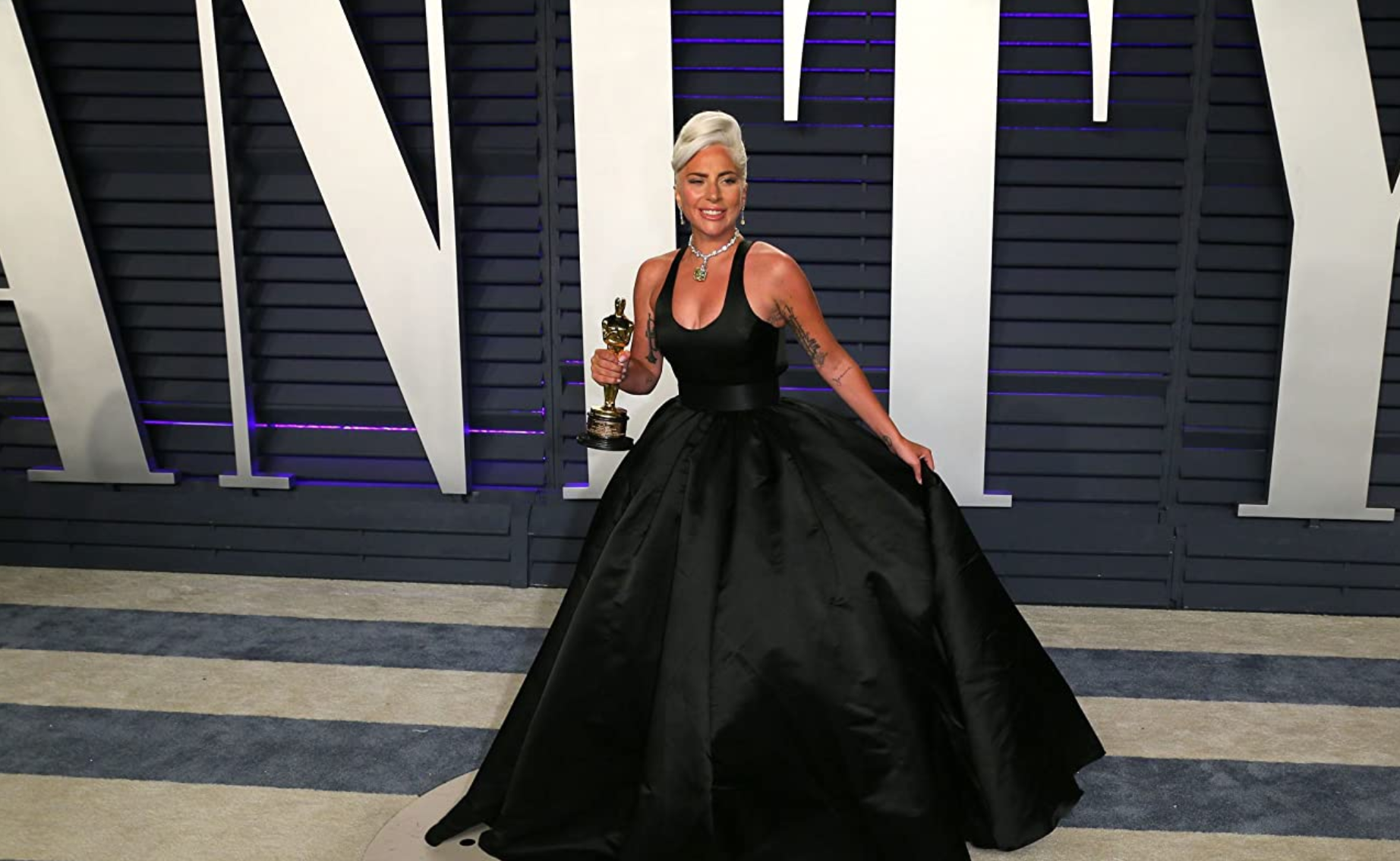 Lady Gaga após a cerimônia do Oscar 2019.