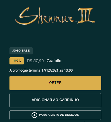 Shenmue III pode ser um dos jogos que ficará gratuito no final de