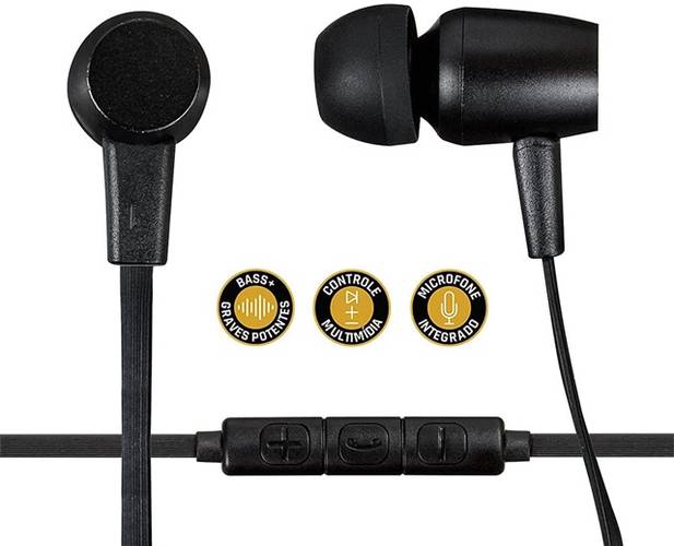 O modelo da marca I2GO possui microfone, acabamento metálico e cabo de 1,2 metro. (Fonte: Amazon/Reprodução)