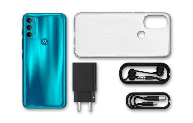 Acessórios que acompanham o Moto G71.