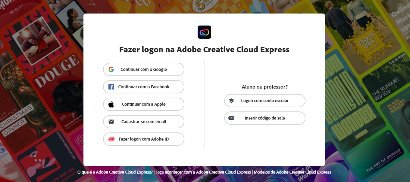 O Adobe Creative Cloud Express é uma versão atualizada e aprimorada do antigo Adobe Spark, uma ferramenta muito popular na internet. (Adobe/Reprodução)