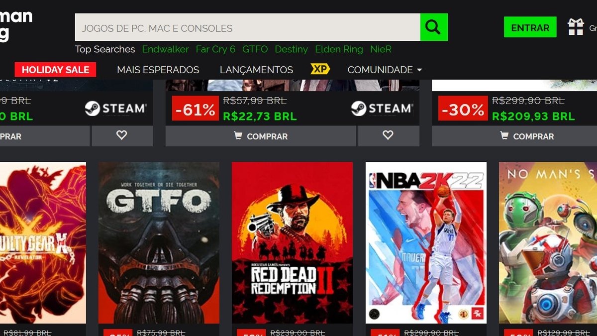 Promoção: Jogos de PC estão mais baratos na Green Man Gaming do que na Steam