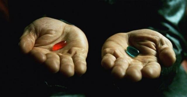 As famosas pílulas de Matrix.