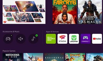 Samsung traz GeForce Now e Google Stadia para suas Smart TVs