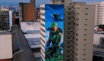 Halo: Xbox comemora ano novo com mural do Master Chief em Santo André