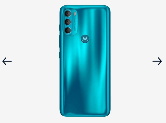 O Moto G71 5G está disponível nas cores verde e azul.