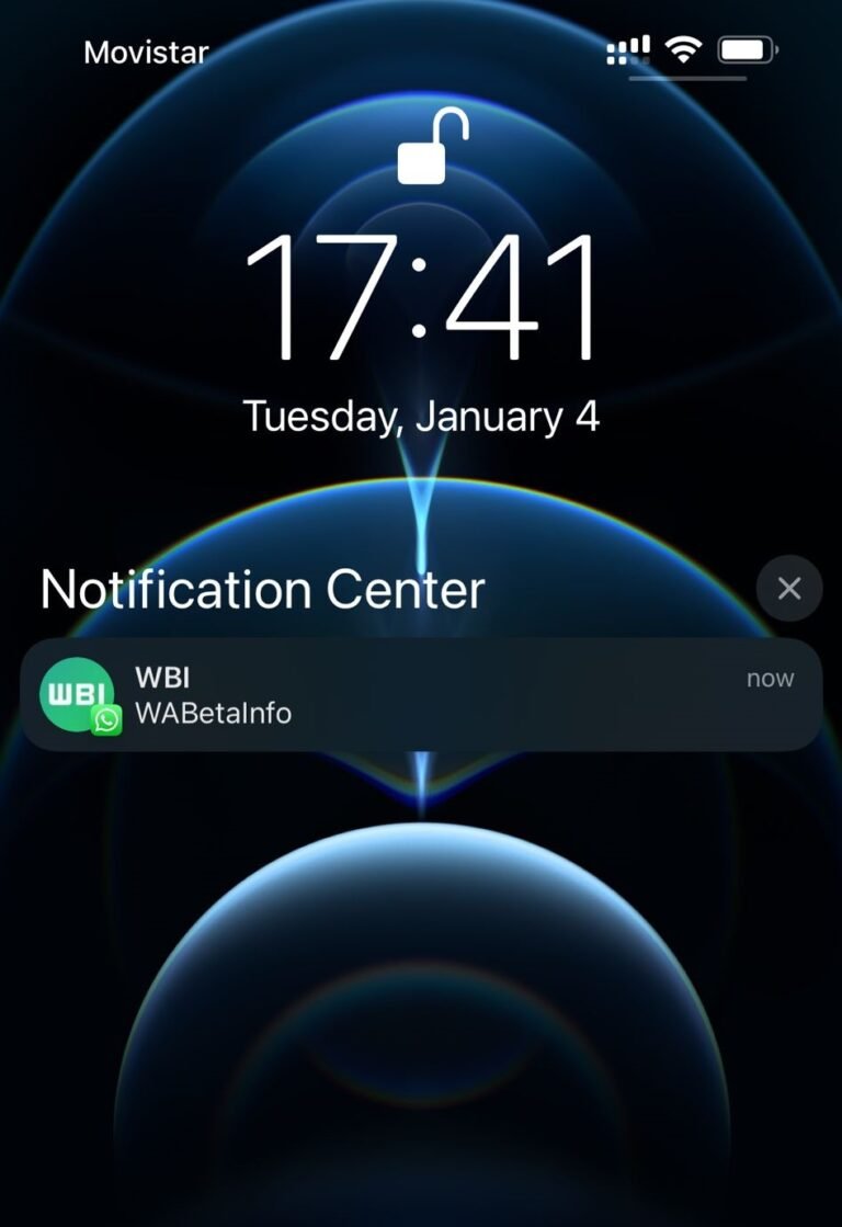 WhatsApp notificação