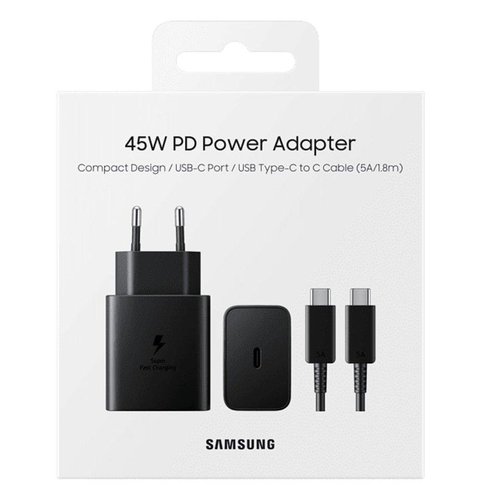 Novo carregador de 45W da Samsung. (Fonte: Roland Quandt via The Verge / Reprodução)