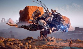 Horizon Zero Dawn: veja 50 Observadores tentando derrubar um Trovejante