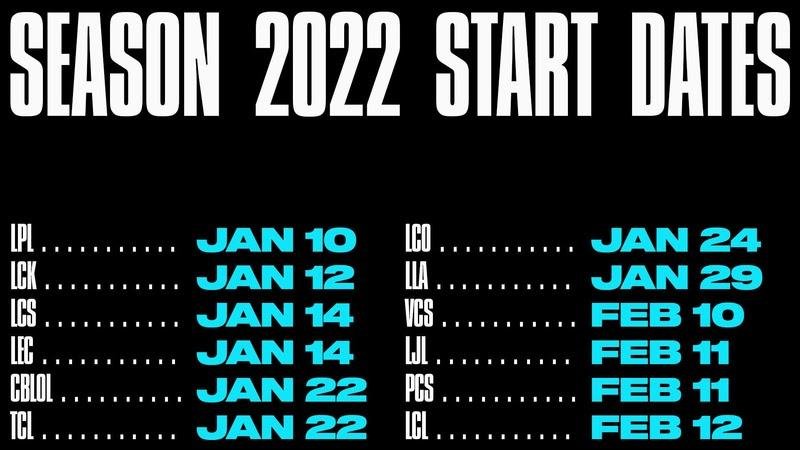 O calendário da Temporada 2022 de LoL